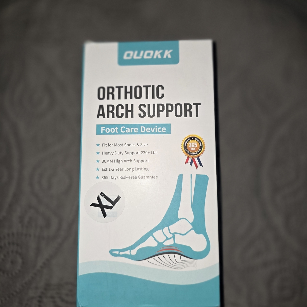 Orthotic Arch Support Insoles - Size XL - Heavy Duty Foot Care